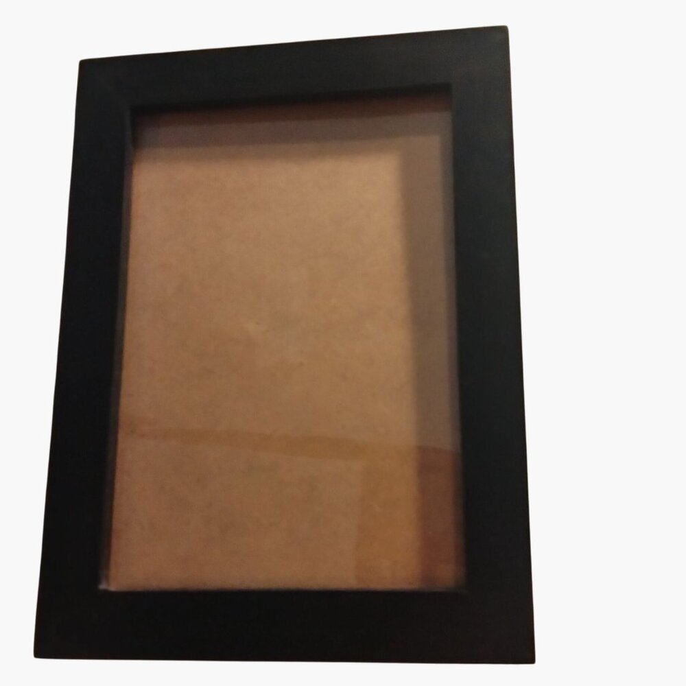 Black Wooden Picture Frame Easel Back Wall Mount Desk top Office 5x7